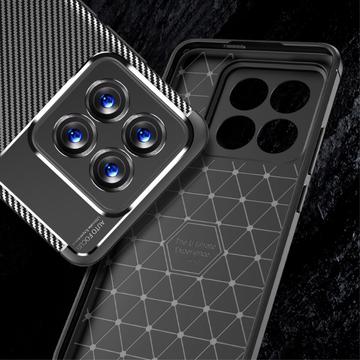 Xiaomi 14 Pro Beetle Karbonfiber TPU Cover - Sort