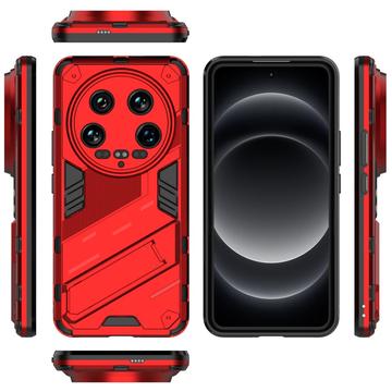 Xiaomi 14 Ultra Armor Hybrid Cover med Stand - Rød