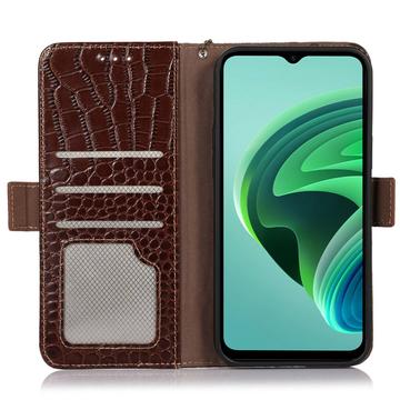 Xiaomi 14 Ultra Crocodile Series Læderpung med RFID - Brun
