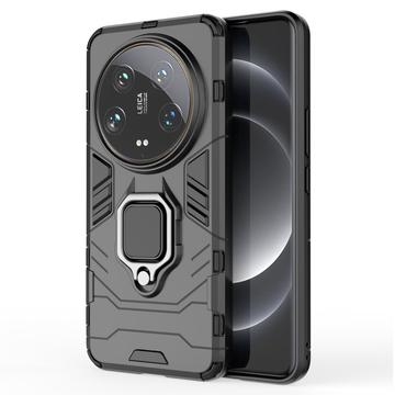 Xiaomi 14 Ultra Hybrid Cover med Ring Holder - Sort