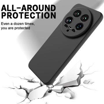 Xiaomi 14 Ultra Liquid Silikone Cover med Strop - Sort
