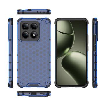 Xiaomi 14T Honeycomb Armored Hybrid Cover - Blå