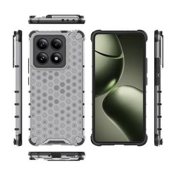 Xiaomi 14T Honeycomb Armored Hybrid Cover - Grå