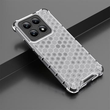 Xiaomi 14T Honeycomb Armored Hybrid Cover - Grå