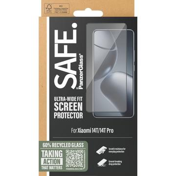 Xiaomi 14T/14T Pro PanzerGlass Safe Ultra-Wide Fit Skærmbeskyttelse Hærdet Glas - 9H - Sort kant