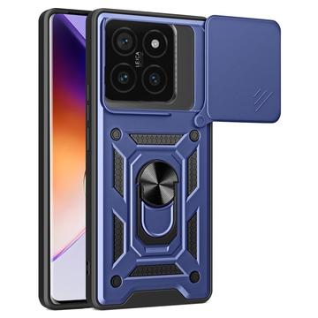 Xiaomi 14T Pro Roterende Ring Hybrid Cover med Kameraskjold - Blå