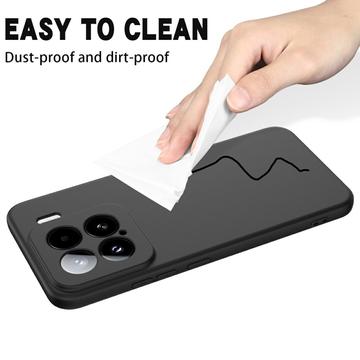 Xiaomi 15 Flydende silikone cover med håndrem - sort
