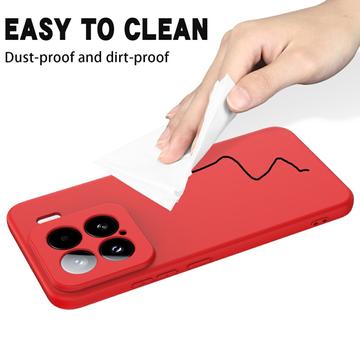 Xiaomi 15 Flydende silikone cover med håndrem - rød