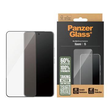 Xiaomi 15 PanzerGlass Ultra-Wide Fit Hærdet Glas - Sort Kant