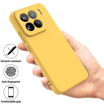 Xiaomi 15 Pro Flydende silikone cover med håndrem - gul