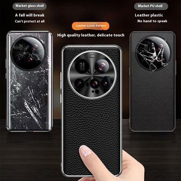 Xiaomi 15 Ultra Lædercoated TPU Cover - brun