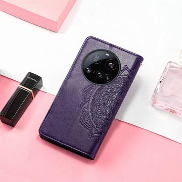 Xiaomi 15 Ultra Mandala Series Etui med Pung - Lilla