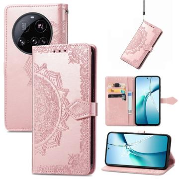 Xiaomi 15 Ultra Mandala Series Etui med Pung - Rødguld