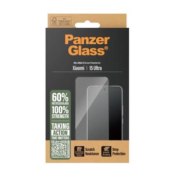 Xiaomi 15 Ultra PanzerGlass Ultra-Wide Fit Hærdet Glas - Sort Kant