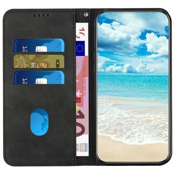 Xiaomi 15 Ultra Rombe Mønster Pung Cover med magnetisk lukning - Sort