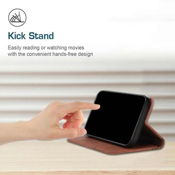 Xiaomi 15 Ultra Rombe Mønster Pung Cover med magnetisk lukning - Brun
