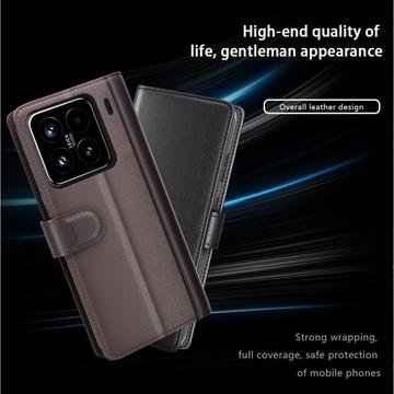 Xiaomi 15 Læderpung med Stativ - Sort