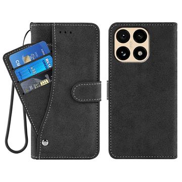 Xiaomi 15T Elegant retro-pungetui med roterende kortholder - sort