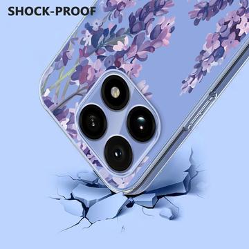 Xiaomi 15T TPU-cover med blomstermønster - Blåregn