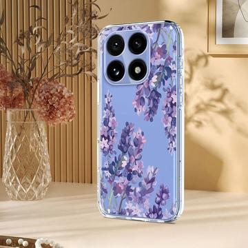 Xiaomi 15T TPU-cover med blomstermønster - Blåregn