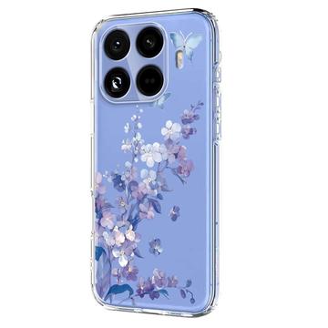 Xiaomi 15T Pro TPU-cover med blomstermønster - Lilla