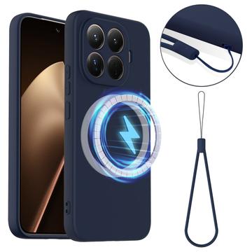 Xiaomi 15T Pro Liquid Silikone Cover - MagSafe Kompatibel - Mørkeblå