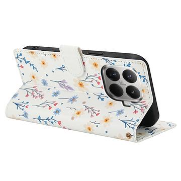 Xiaomi 15T Pro Rhombisk Blomsterpung - farverige blomster