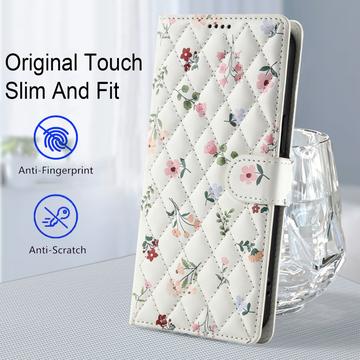 Xiaomi 15T Pro Rhombisk Blomsterpung - Roser