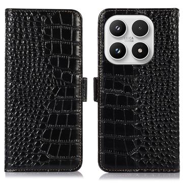 Xiaomi 17 Crocodile Series Læderpung med RFID - Sort