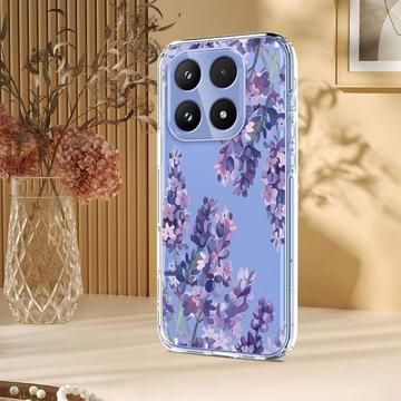 Xiaomi 17 TPU-cover med blomstermønster - Blåregn