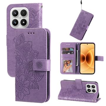 Xiaomi 17 Mandala Series Etui med Pung - Lilla