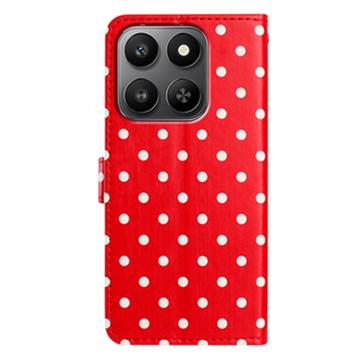 Xiaomi 17 Pung Etui med Prikket Mønster - Rød
