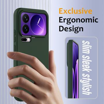 Xiaomi 17 Pro Liquid Silikone Cover - MagSafe Kompatibel - Mørkegrøn