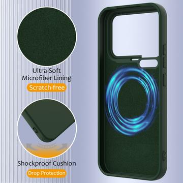 Xiaomi 17 Pro Liquid Silikone Cover - MagSafe Kompatibel - Mørkegrøn