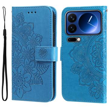 Xiaomi 17 Pro Mandala Series Etui med Pung - Blå