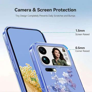 Xiaomi 17 Pro Max TPU-cover med blomstermønster - Lilla