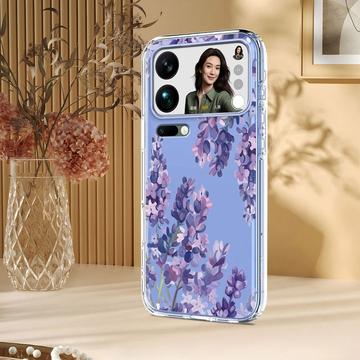 Xiaomi 17 Pro Max TPU-cover med blomstermønster - Blåregn