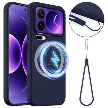 Xiaomi 17 Pro Max Liquid Silikone Cover - MagSafe Kompatibel - Mørkeblå