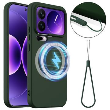 Xiaomi 17 Pro Max Liquid Silikone Cover - MagSafe Kompatibel - Mørkegrøn