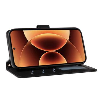 Xiaomi 17 Pro Max Luksus Vatteret Pung - Sort