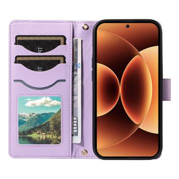 Xiaomi 17 Pro Max Luksus Vatteret Pung - Lilla