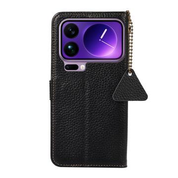 Xiaomi 17 Pro Max Pung læder cover med RFID - sort