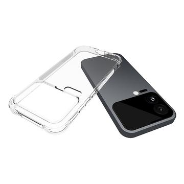 Xiaomi 17 Pro Max Stødsikkert Silikone Cover - Gennemsigtig
