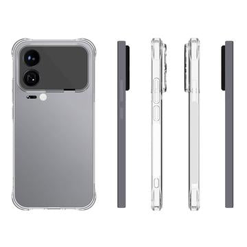 Xiaomi 17 Pro Stødsikkert Silikone Cover - Gennemsigtig