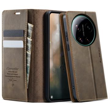 Xiaomi 17 Ultra Caseme 033 Pung Etui med Kalvemønster og RFID-blokering - Kaffe