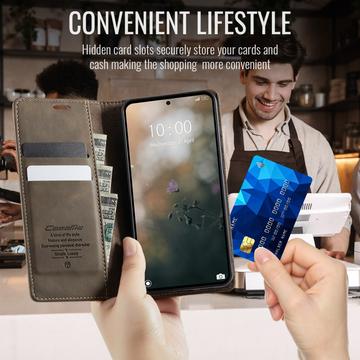 Xiaomi 17 Ultra Caseme 033 Pung Etui med Kalvemønster og RFID-blokering - Kaffe
