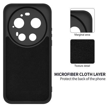 Xiaomi 17 Ultra Flydende silikone cover med håndrem - Sort