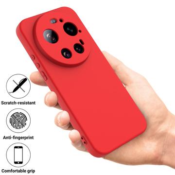 Xiaomi 17 Ultra Flydende silikone cover med håndrem - Rød