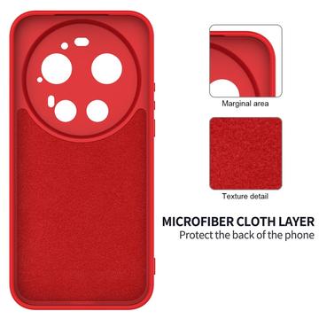 Xiaomi 17 Ultra Flydende silikone cover med håndrem - Rød