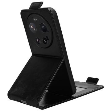 Xiaomi 17 Ultra lodret flip-etui med stativ - sort